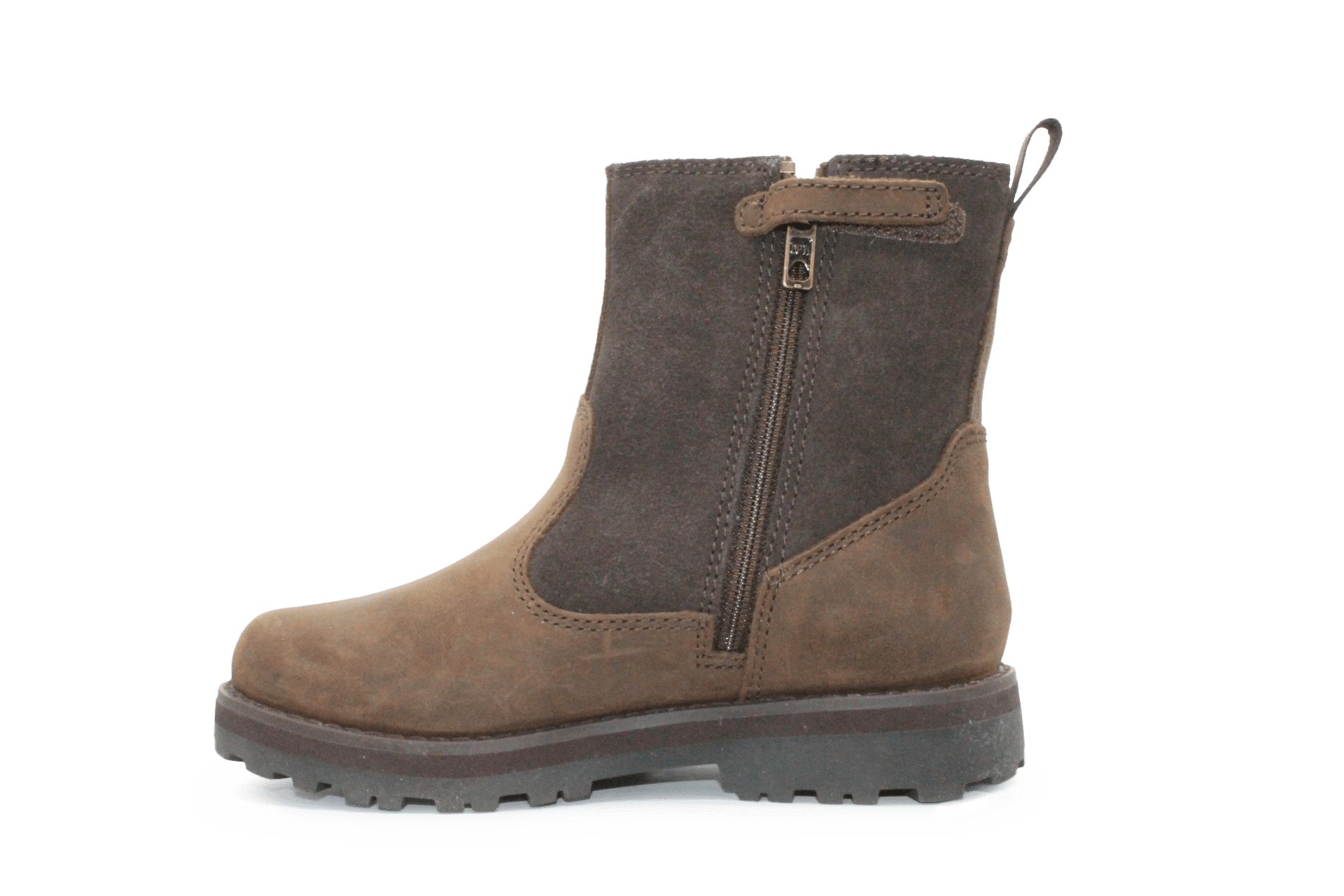 Timberland Courma Warm Lined Boots Dark Brown Leer – Met Imitatiebont en Rits