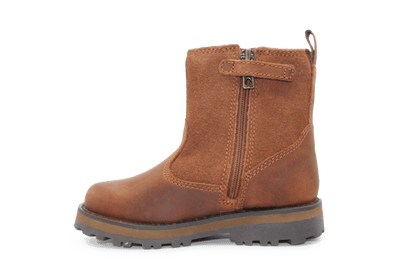 Timberland Courma Warm Lined Boots Medium Brown Leer – Met Imitatiebont en Rits - hatshoe