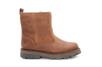 Timberland Courma Warm Lined Boots Medium Brown Leer – Met Imitatiebont en Rits - hatshoe