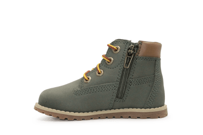 Timberland Pokey Pine Boots Groen Leer – Peuterboots met Splash Blaster™ - hatshoe