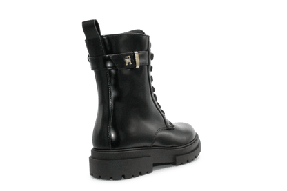 Tommy Hilfiger Meisjes Boots Lak Gesp - Zwart - hatshoe