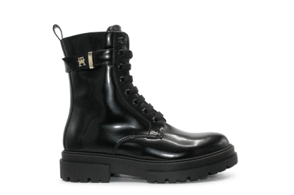 Tommy Hilfiger Meisjes Boots Lak Gesp - Zwart - hatshoe