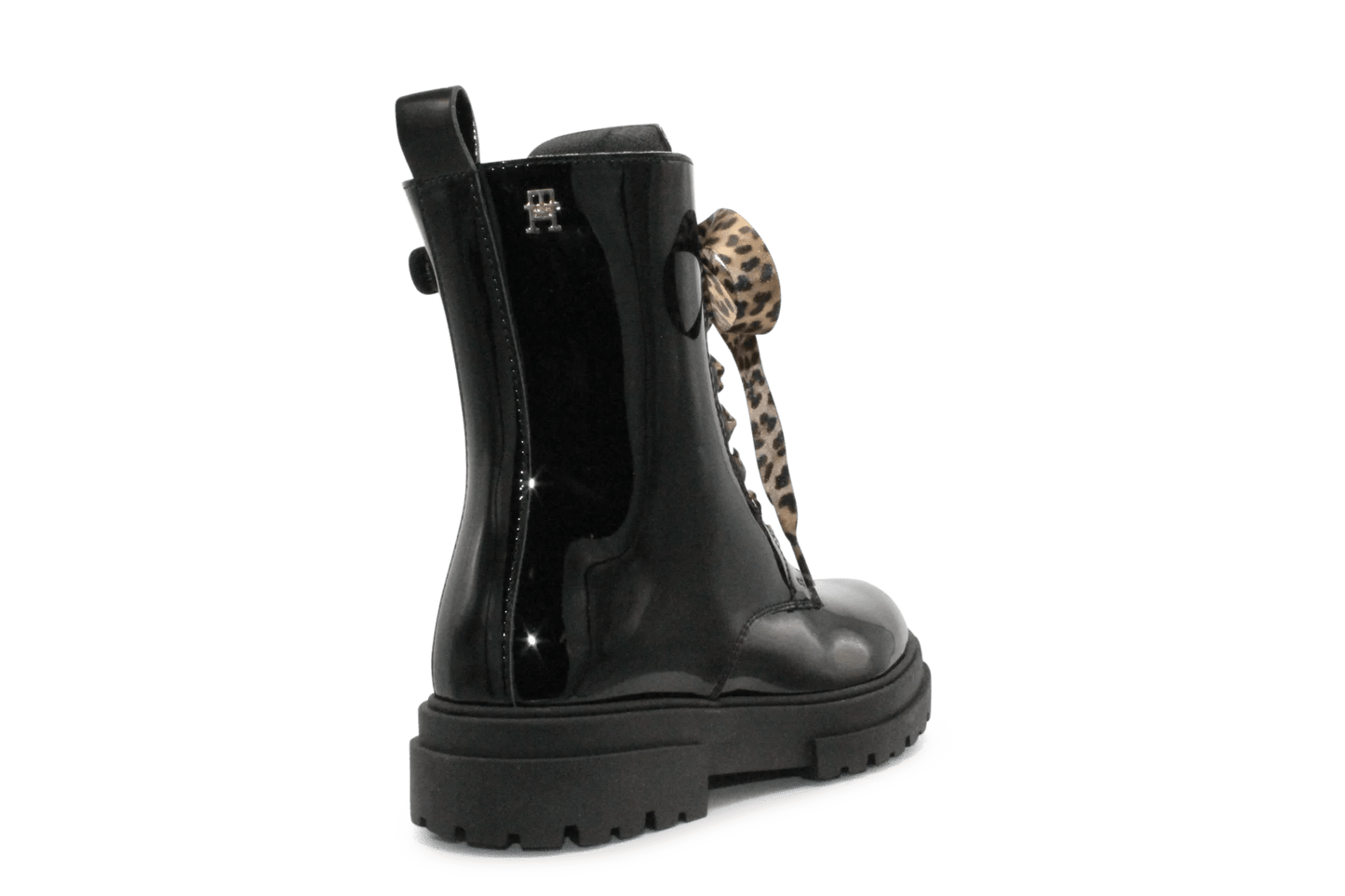 Tommy Hilfiger Meisjes Boots Lak Panter - Zwart - hatshoe