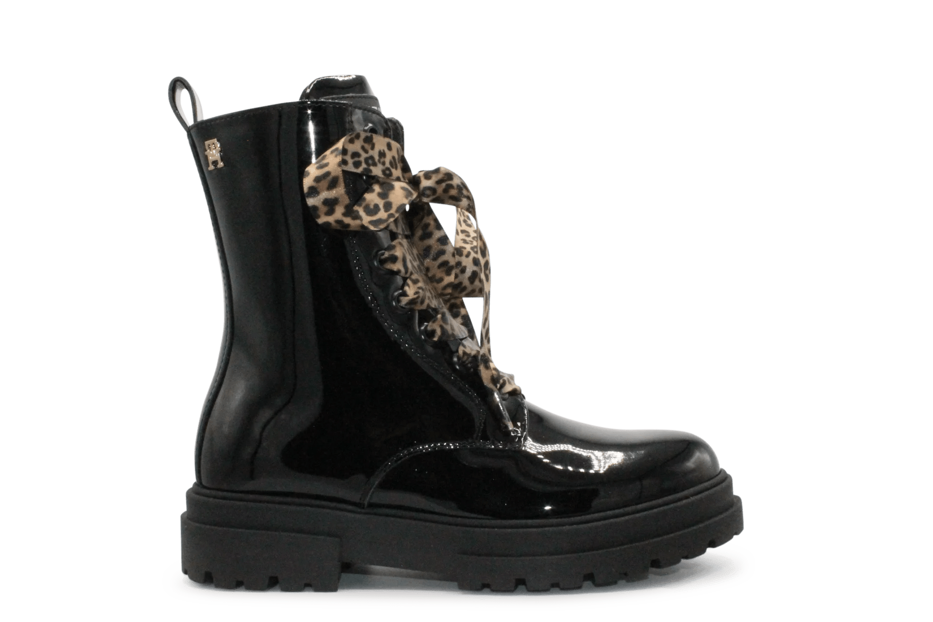 Tommy Hilfiger Meisjes Boots Lak Panter - Zwart