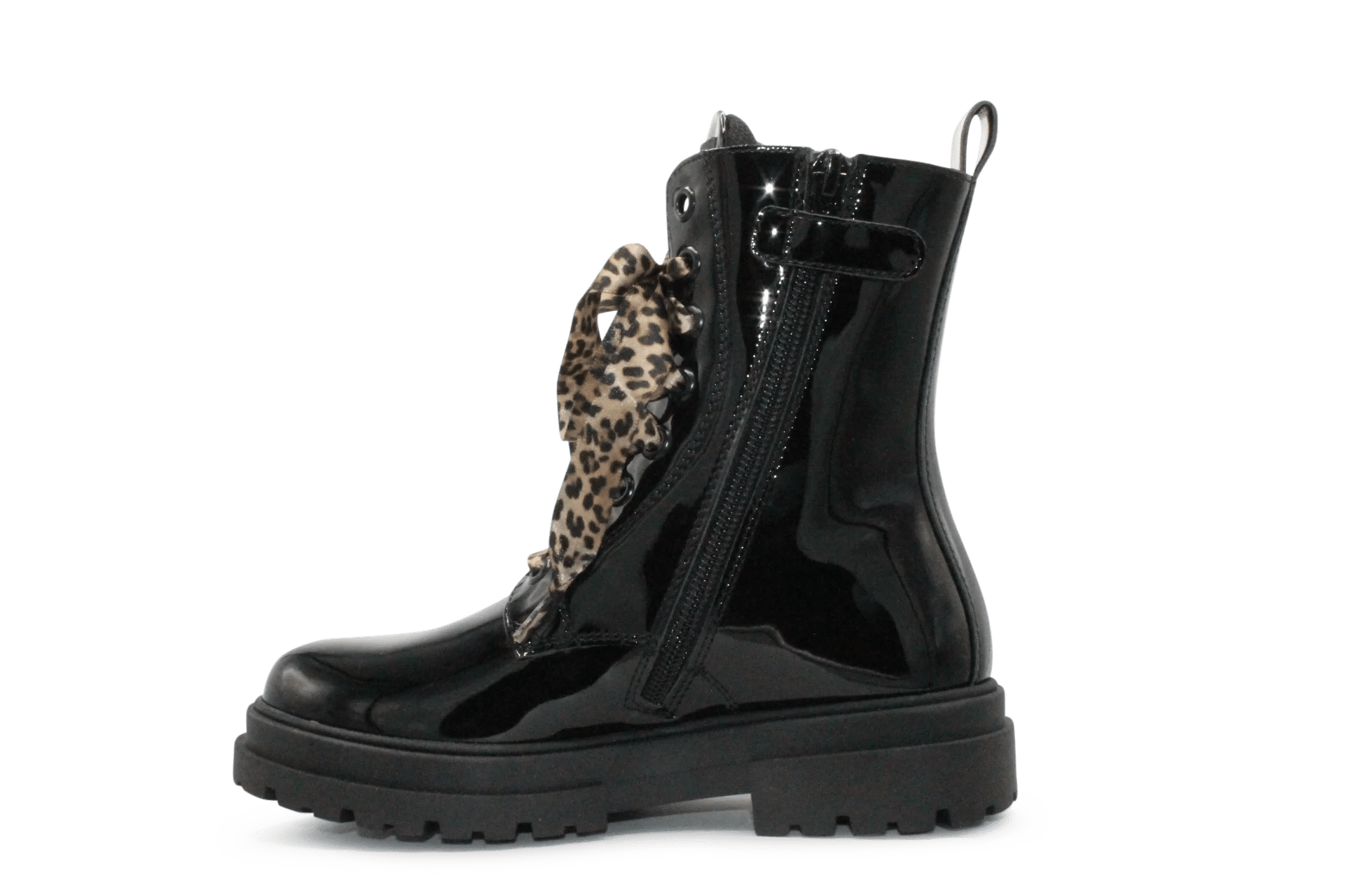 Tommy Hilfiger Meisjes Boots Lak Panter - Zwart