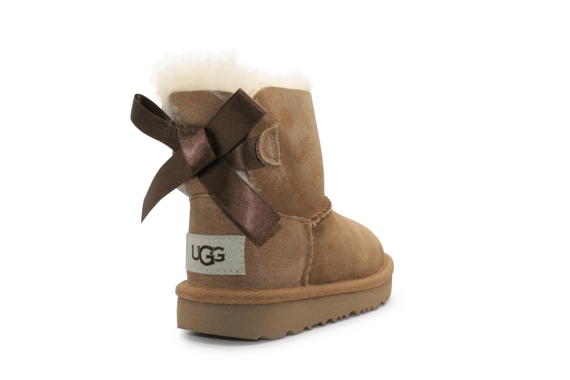 Ugg Kids Mini Bailey Bow II Laars - Chestnut Strik - hatshoe