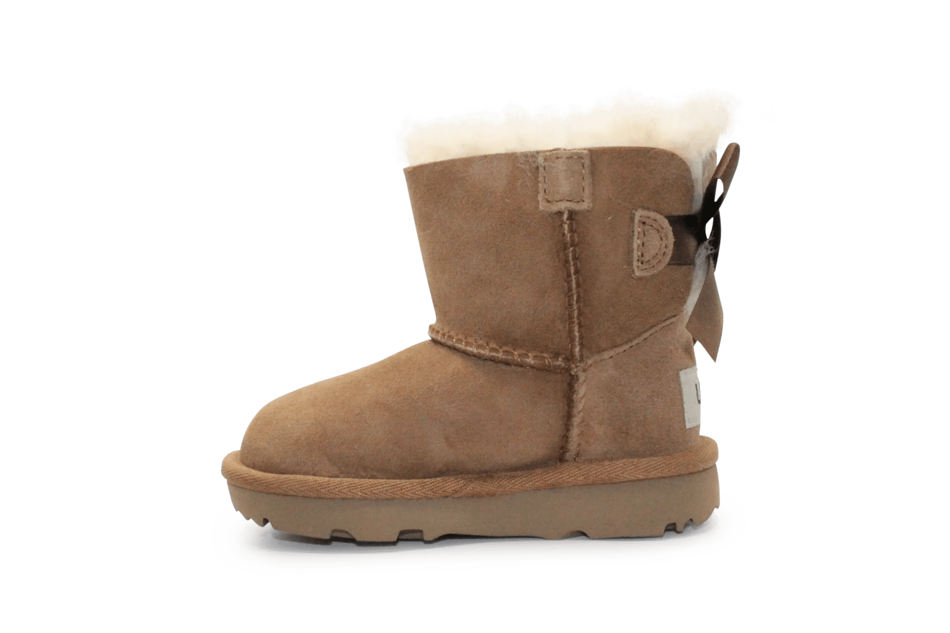 Ugg Kids Mini Bailey Bow II Laars - Chestnut Strik - hatshoe