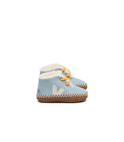 Veja Baby Slofjes W Milk Suede Steal - Blauw - hatshoe