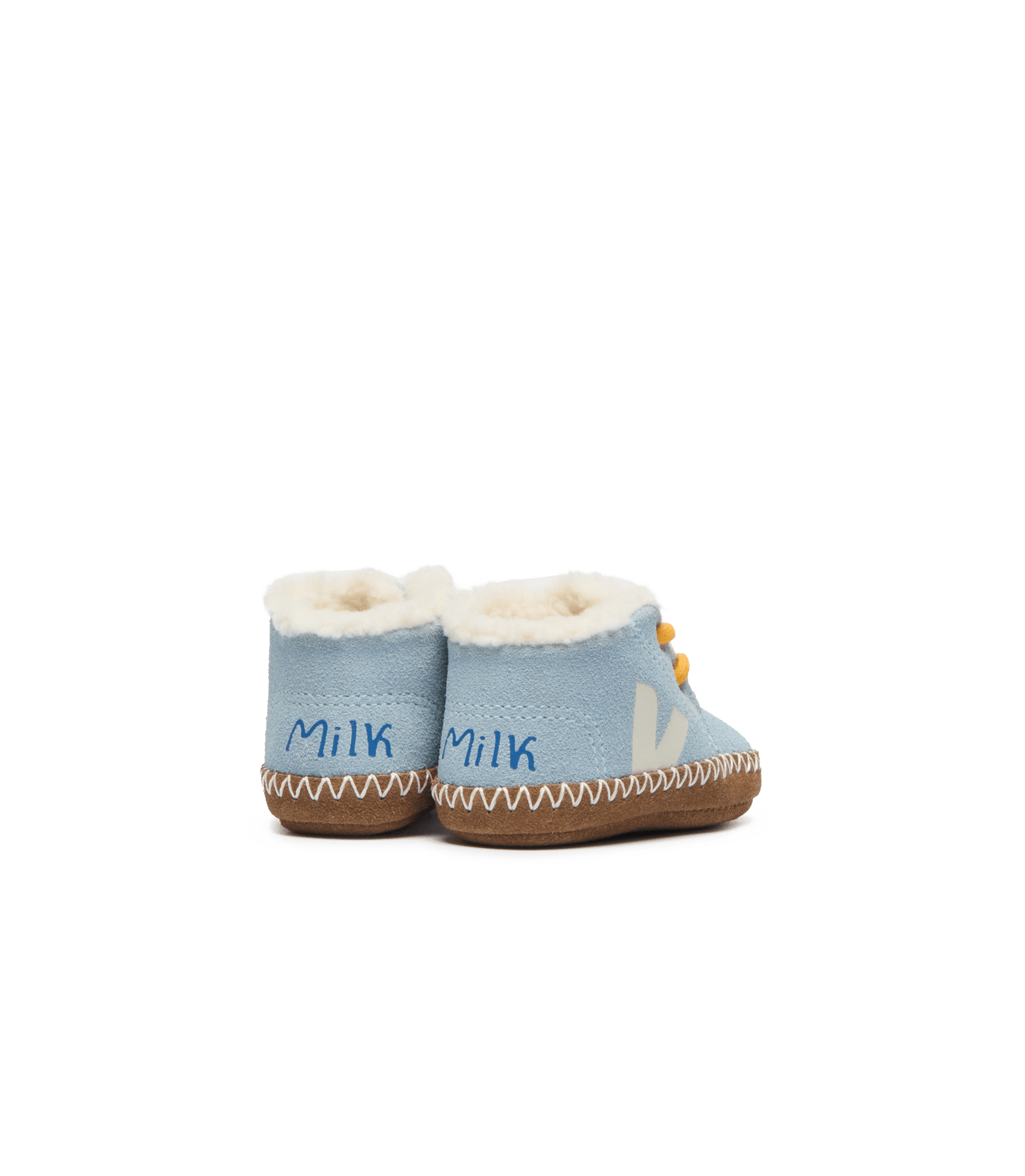 Veja Baby Slofjes W Milk Suede Steal - Blauw