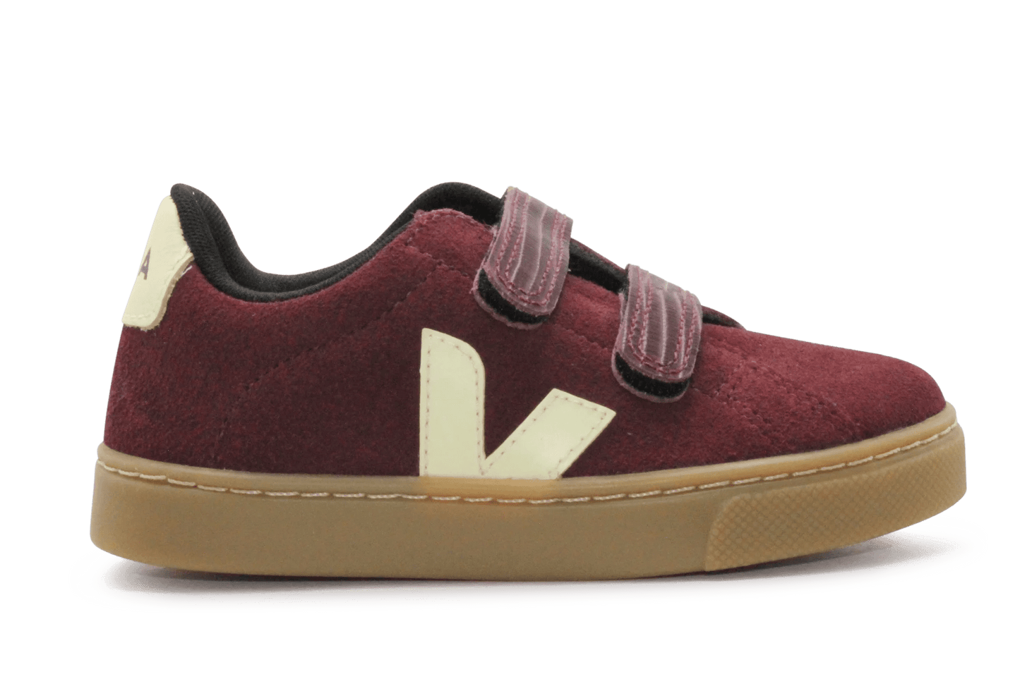 Veja Klittenband Schoen Esplar-Small Suède - Amarante Sun - hatshoe