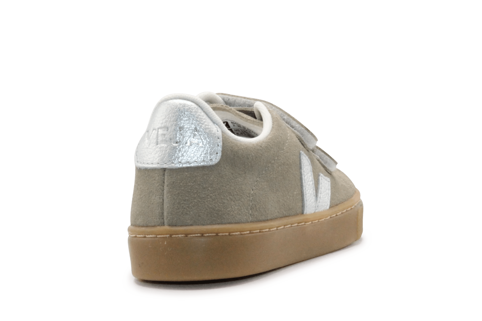 Veja Klittenband Schoen Esplar-Small Suède - Taupe Silver - hatshoe