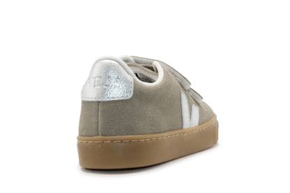 Veja Klittenband Schoen Esplar-Small Suède - Taupe Silver - hatshoe