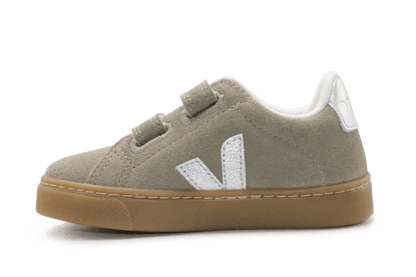 Veja Klittenband Schoen Esplar-Small Suède - Taupe Silver - hatshoe
