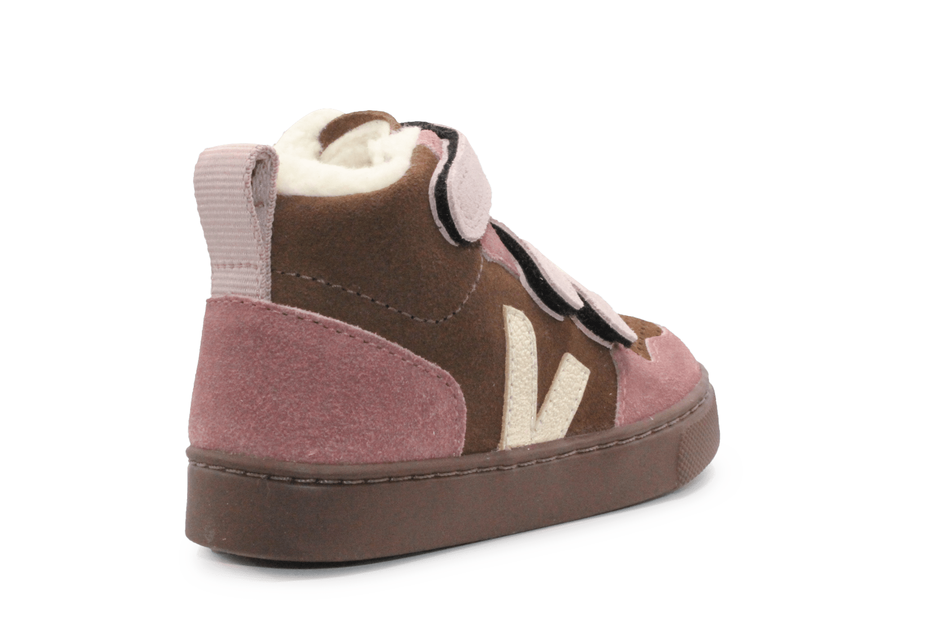 Veja Klittenband Schoen meisjes V10 - Mid - Walnut - hatshoe