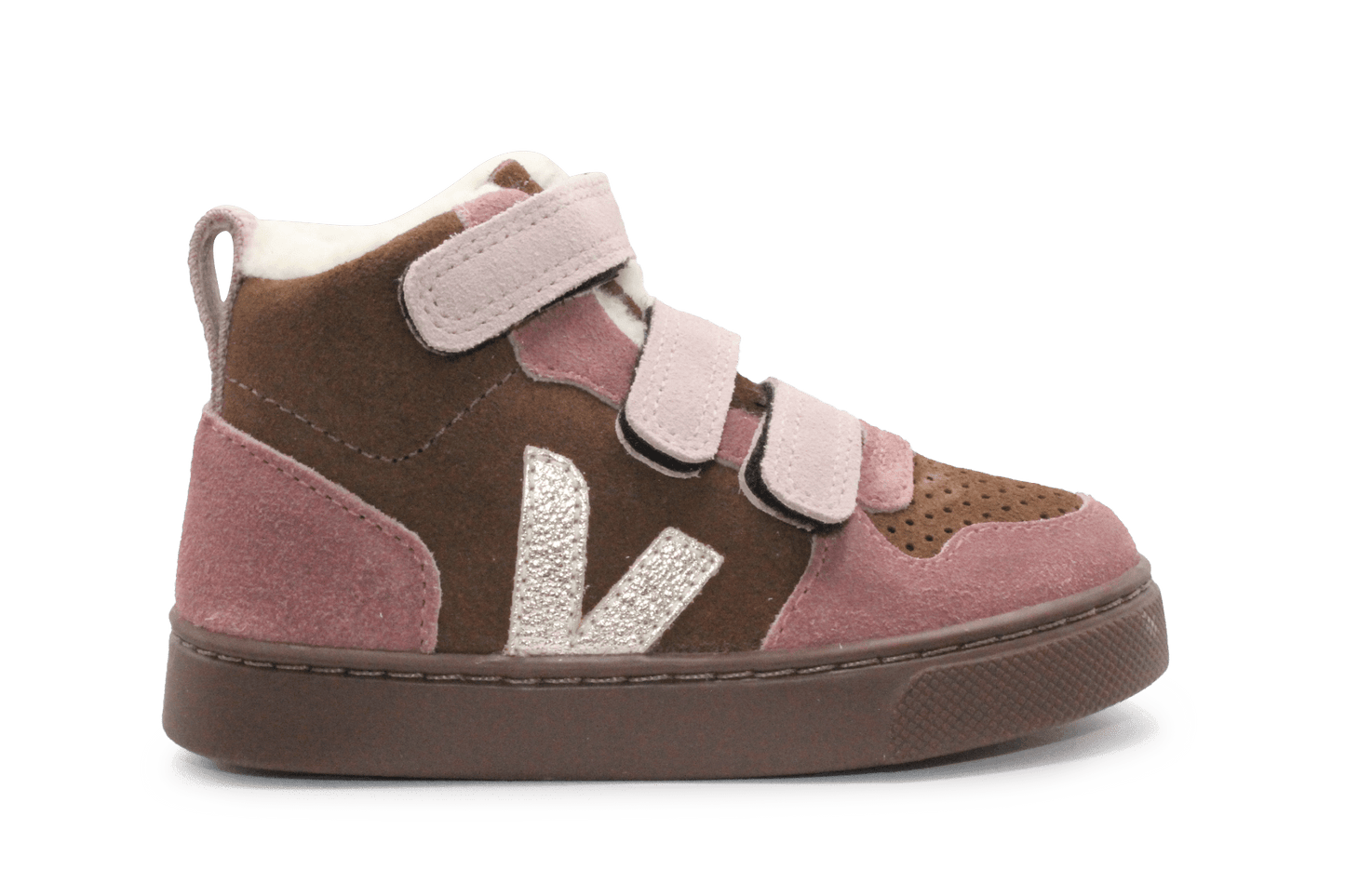 Veja Klittenband Schoen meisjes V10 - Mid - Walnut - hatshoe
