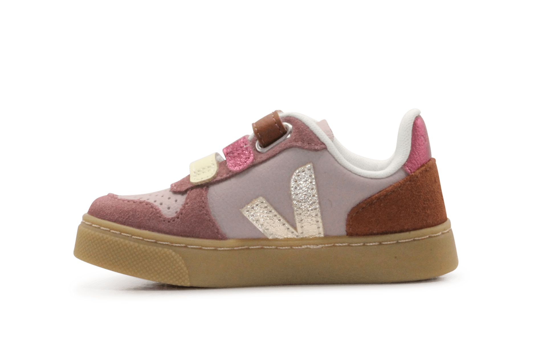 Veja Klittenband Schoen V10-Small Leer - Babe Platine