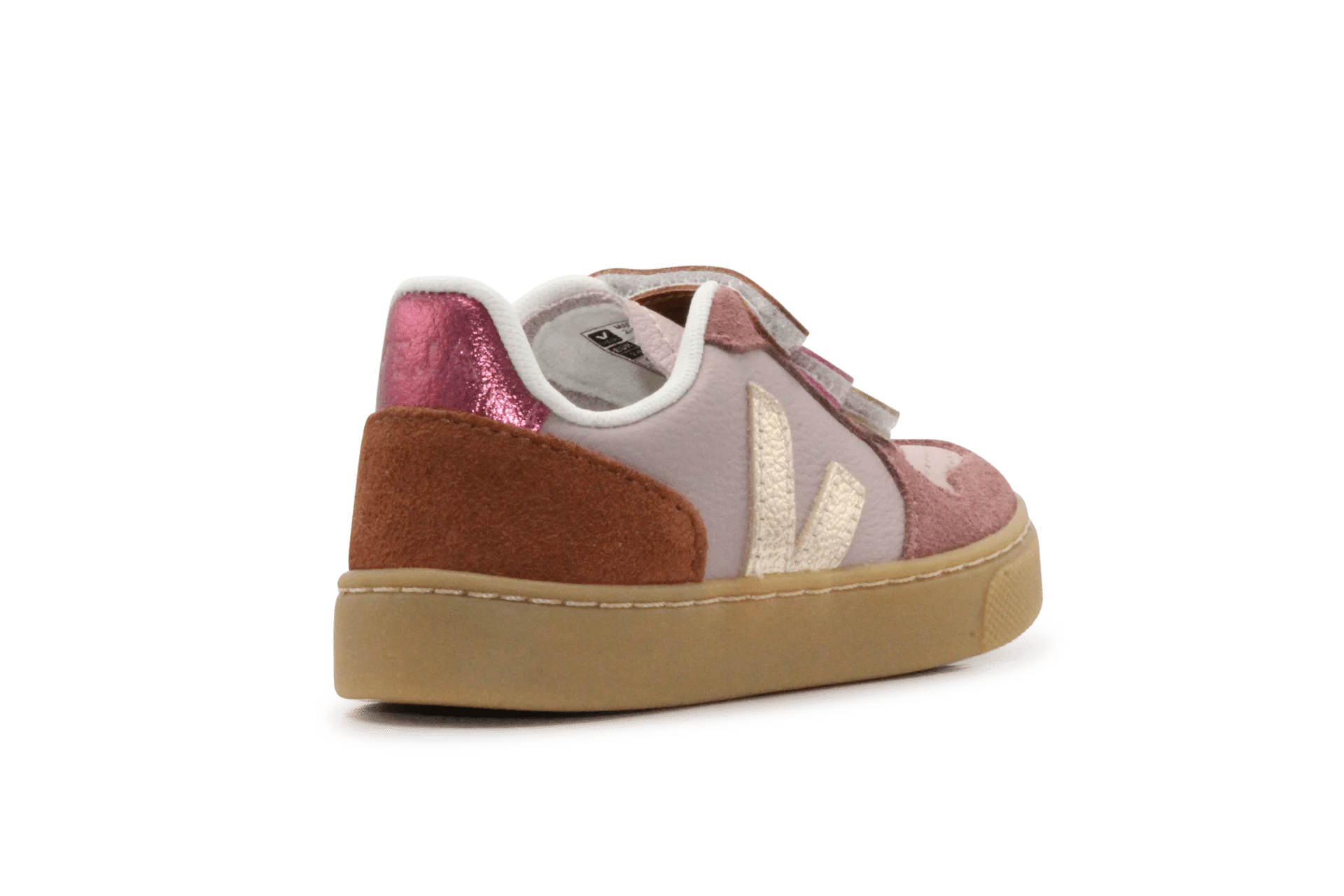 Veja Klittenband Schoen V10-Small Leer - Babe Platine