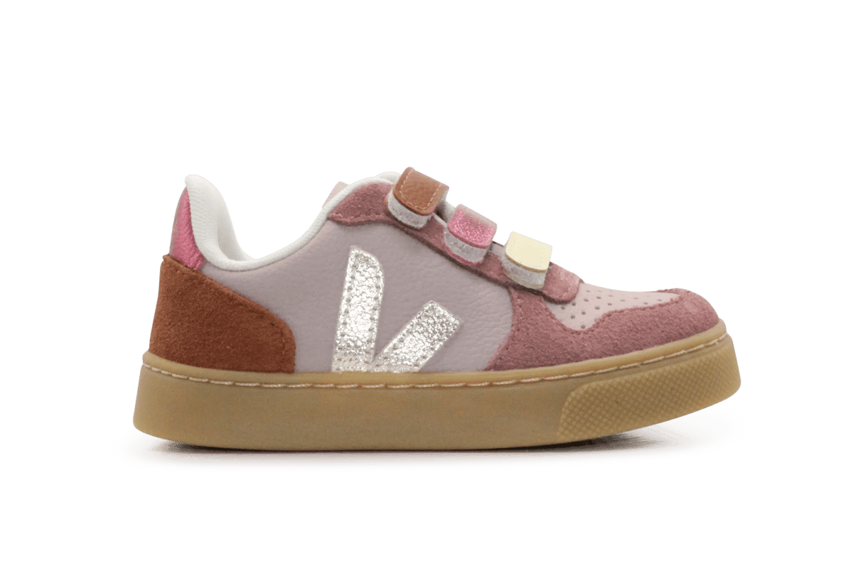 Veja Klittenband Schoen V10-Small Leer - Babe Platine - hatshoe