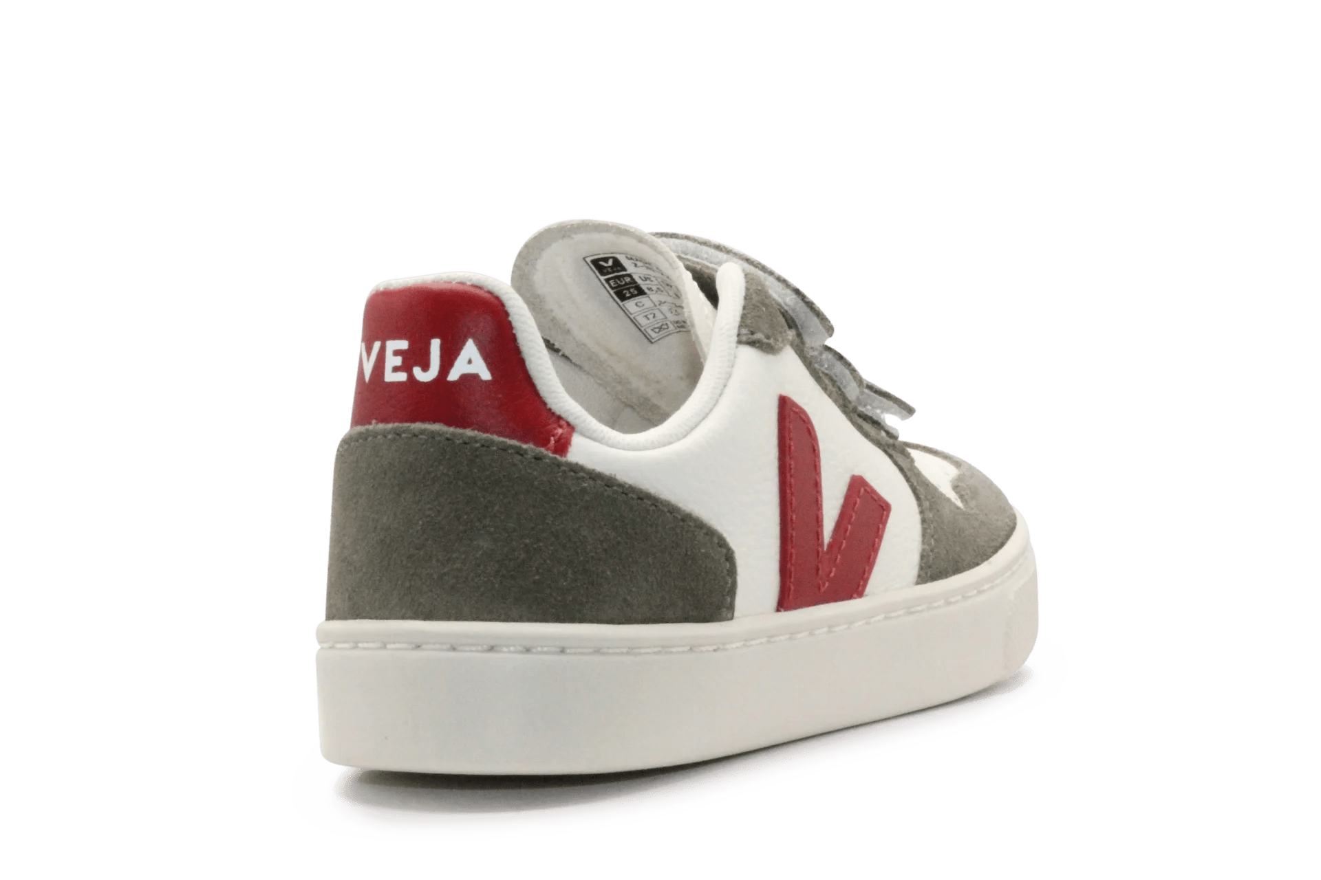 Veja Klittenband Schoen V10-Small Leer - Pure Pepper Kaki - hatshoe
