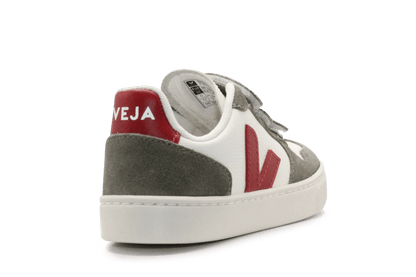 Veja Klittenband Schoen V10-Small Leer - Pure Pepper Kaki - hatshoe
