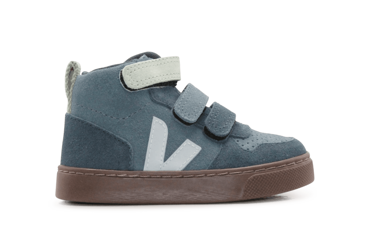 Veja Klittenband Schoen V10-Small Mid Suède - California Shark Bark - hatshoe