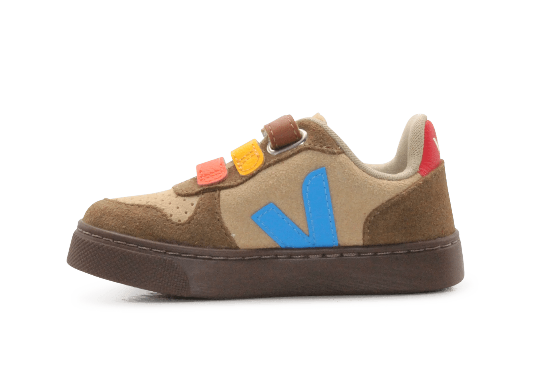 Veja Klittenband Schoen V10-Small Suède - Desert Egee Brown