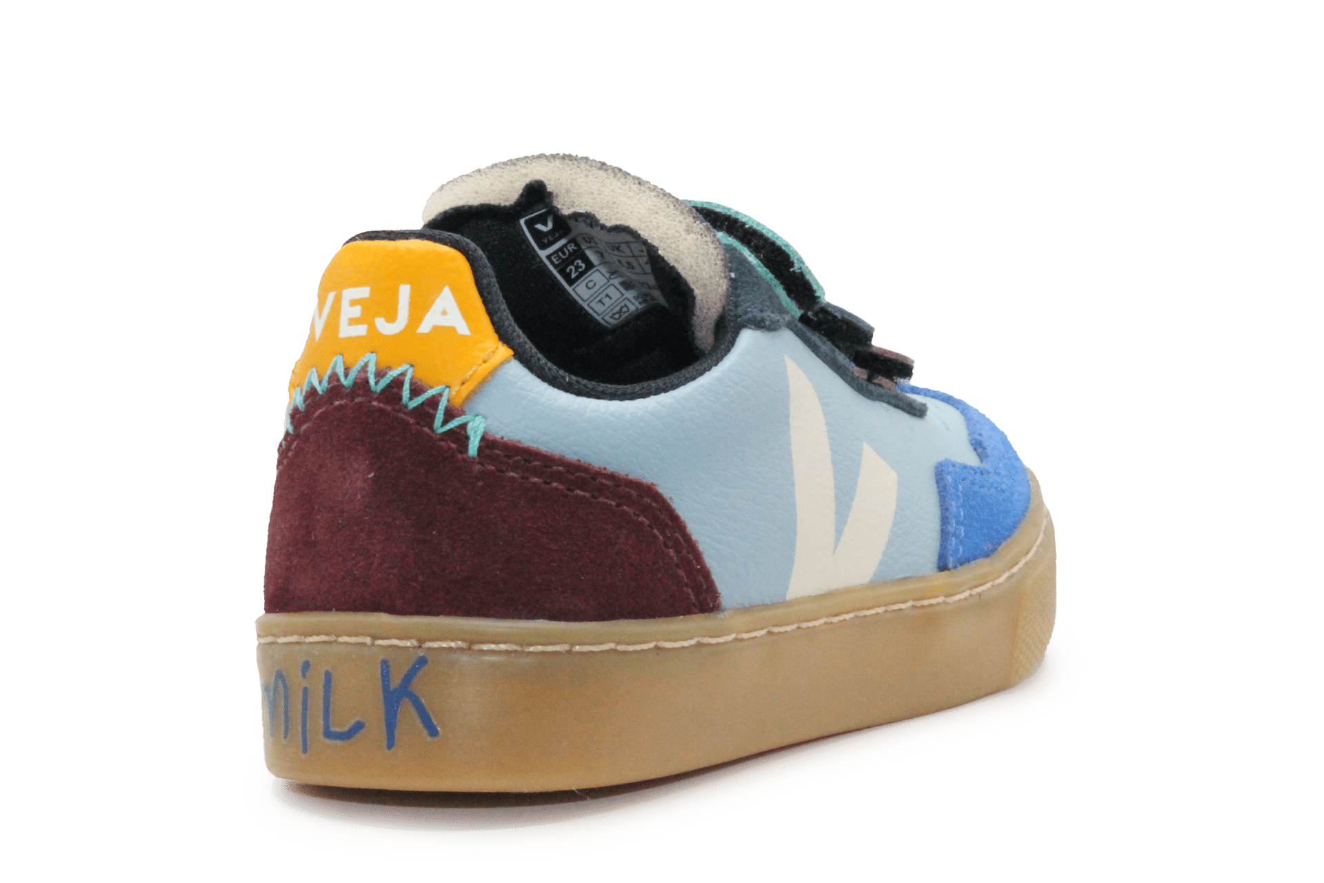 Veja Klittenband Schoen V90 Milk - Blauw