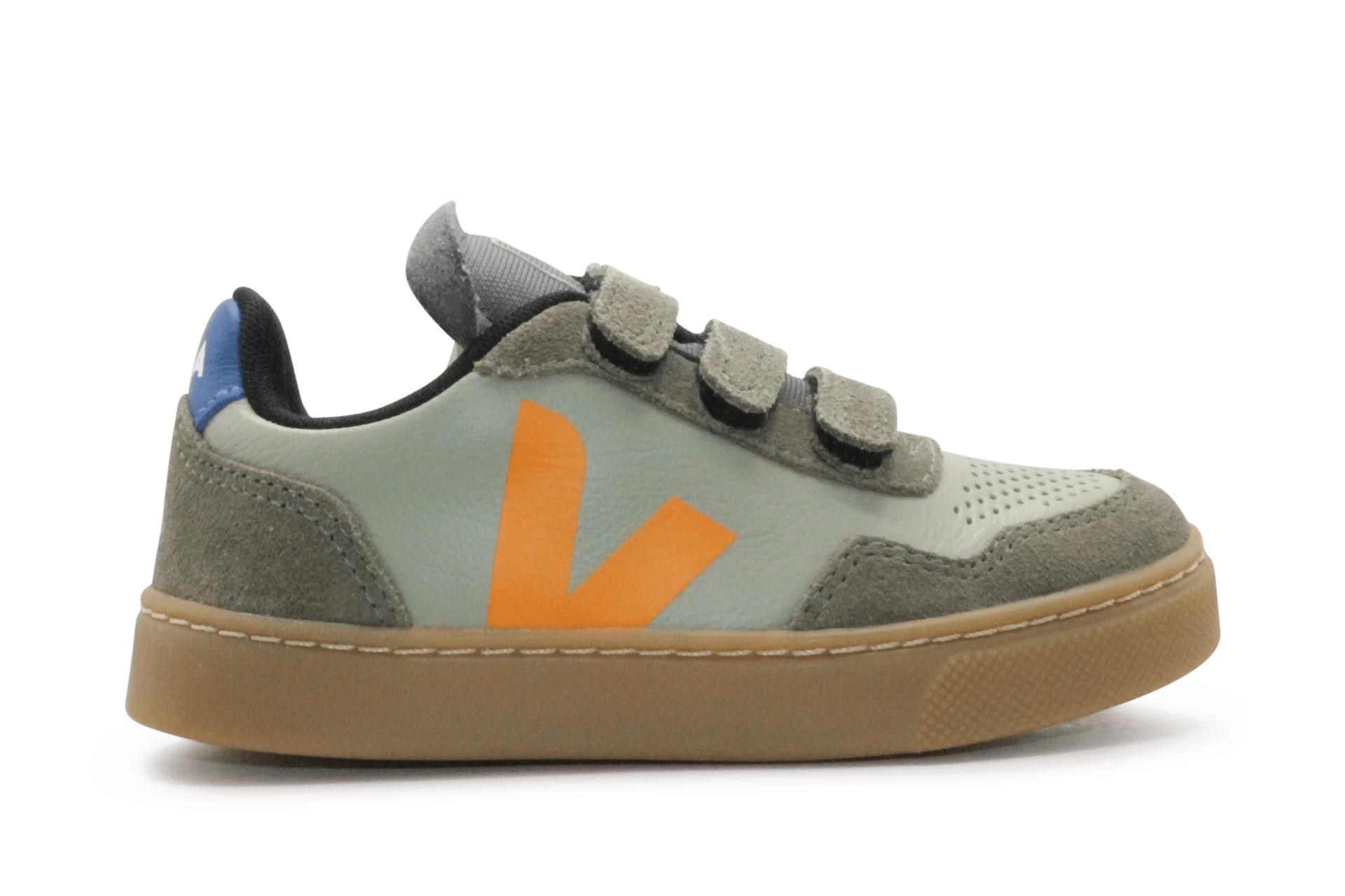 Veja Klittenband Schoen V90-Small Leer - Clay Mango Kaki - hatshoe